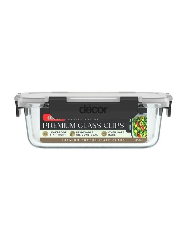 Premium Glass Clips Oblong 630ml in Multi image 1