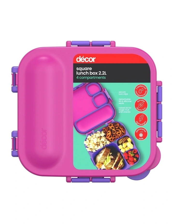 Square Lunch Box 2.2L in Multi image 1