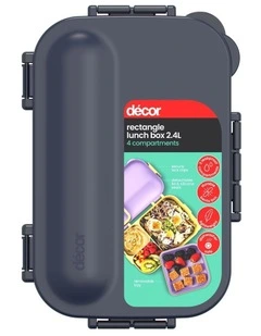 Rectangular Lunch Box 2.4L in Grey