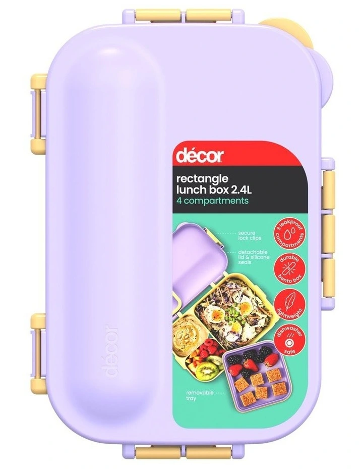 Rectangular Lunch Box 2.4L in Grey image 2