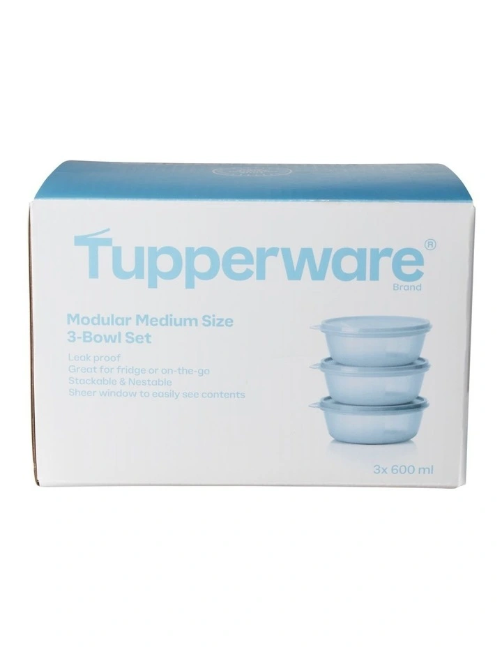 Modular Medium Size Bowl Set of 3 600ML Blue Gift Boxed image 4