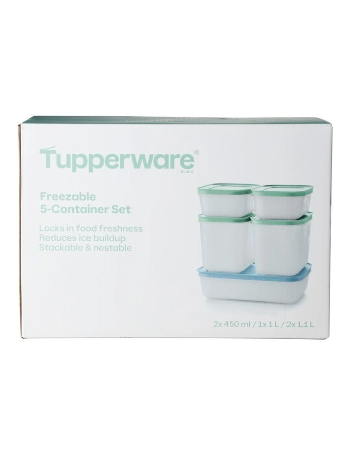 Freezable Container Set of 5 450ML / 1L / 1.1L Gift Boxed image 3