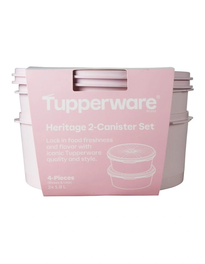 Heritage Canister Set of 2 1.8L Pink image 4