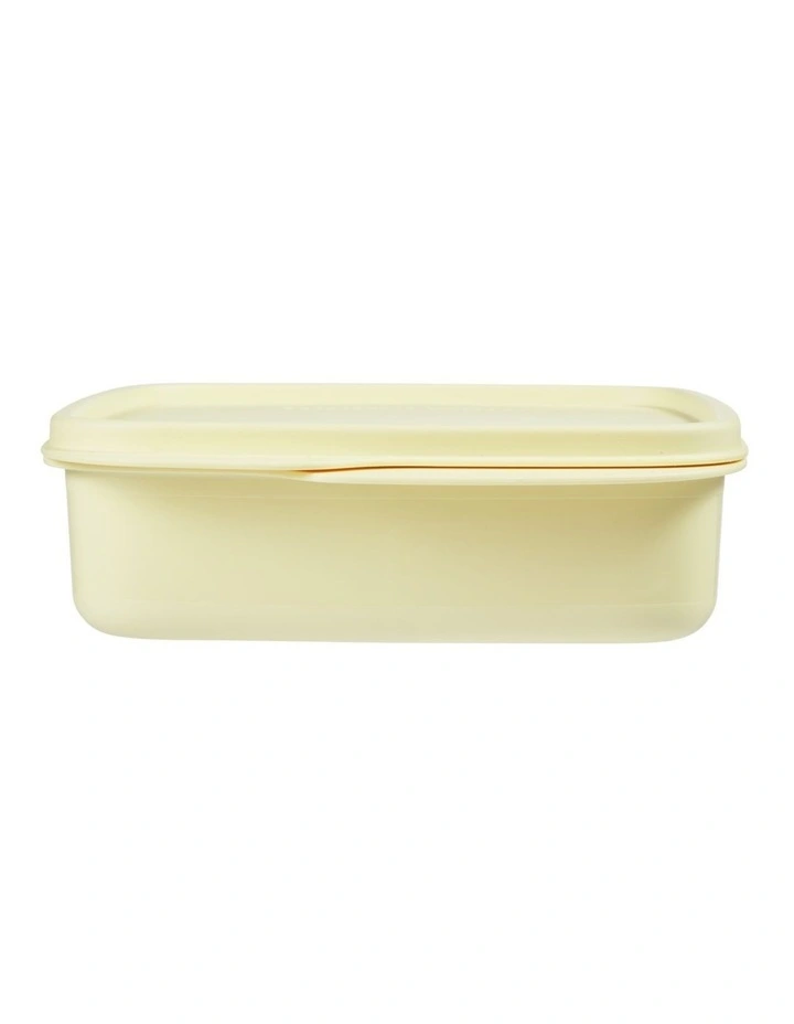 Divided Square Lunch Box 550ML Yellow image 1