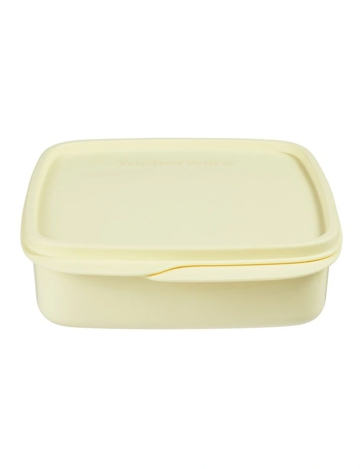 Divided Square Lunch Box 550ML Yellow image 2