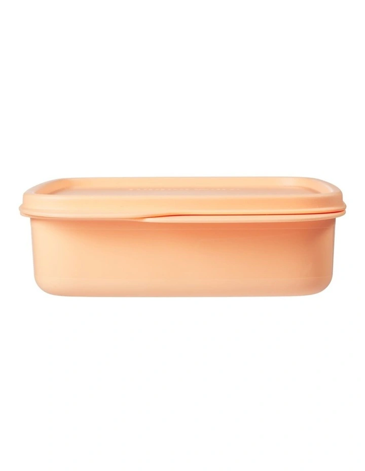 Divided Square Lunch Box 550ML Orange image 1