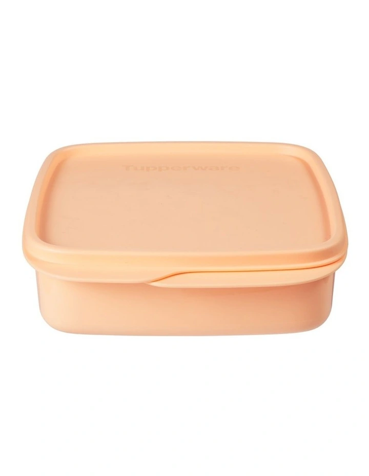 Divided Square Lunch Box 550ML Orange image 2