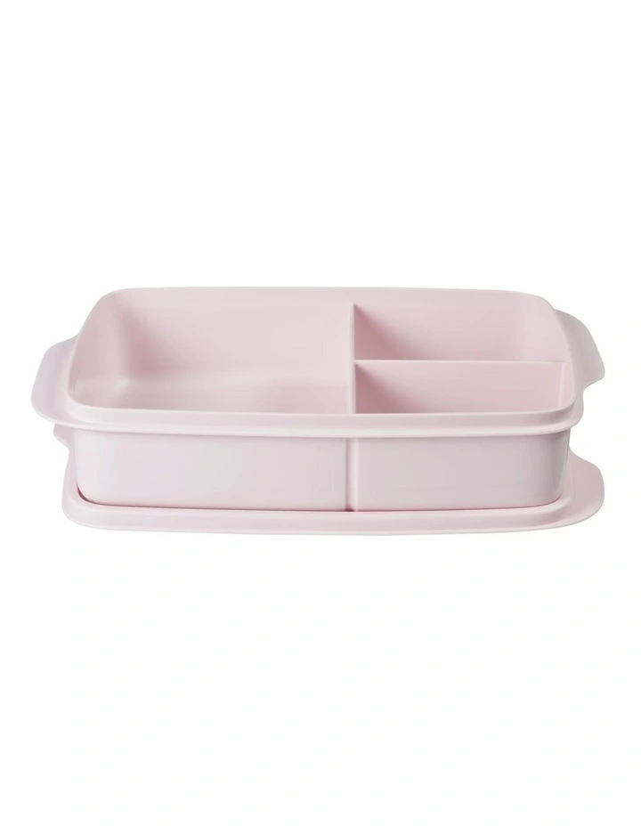 Divided Rectangle Lunch Box 1L Pink image 3