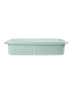 Divided Rectangle Lunch Box 1L Green