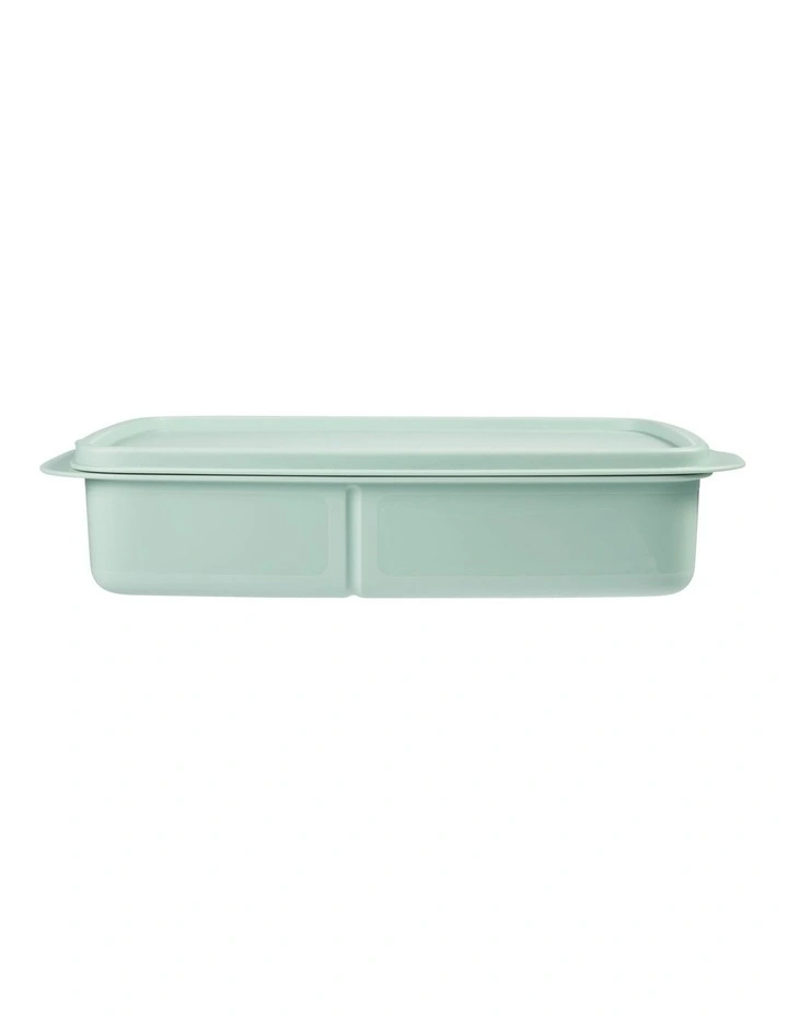 Divided Rectangle Lunch Box 1L Green image 1