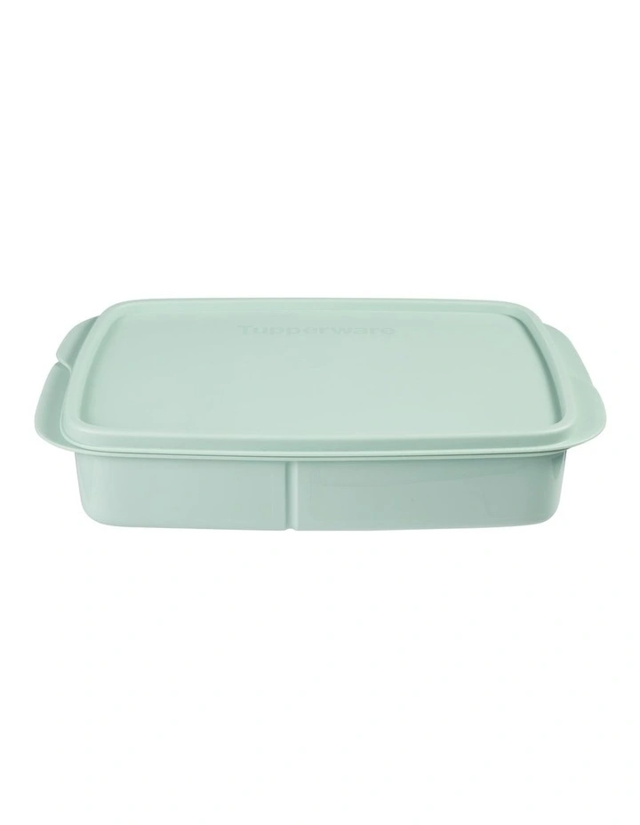 Divided Rectangle Lunch Box 1L Green image 2