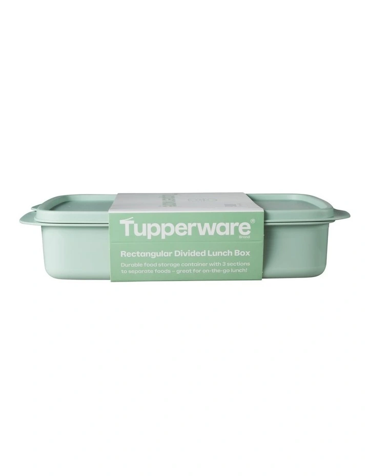 Divided Rectangle Lunch Box 1L Green image 4