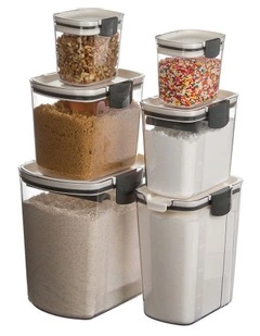 ProKeeper Baker's Storage 6 Piece Set in Silver/Clear