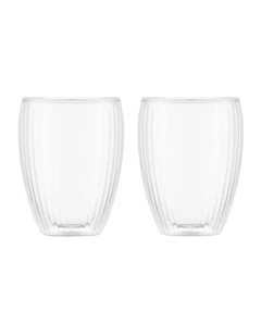 Pavina Double Wall with Ribs 320ml in Clear