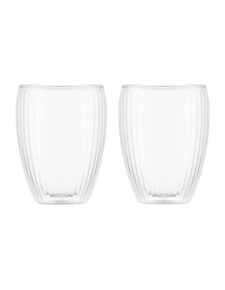 Pavina Double Wall with Ribs 320ml in Clear image 1