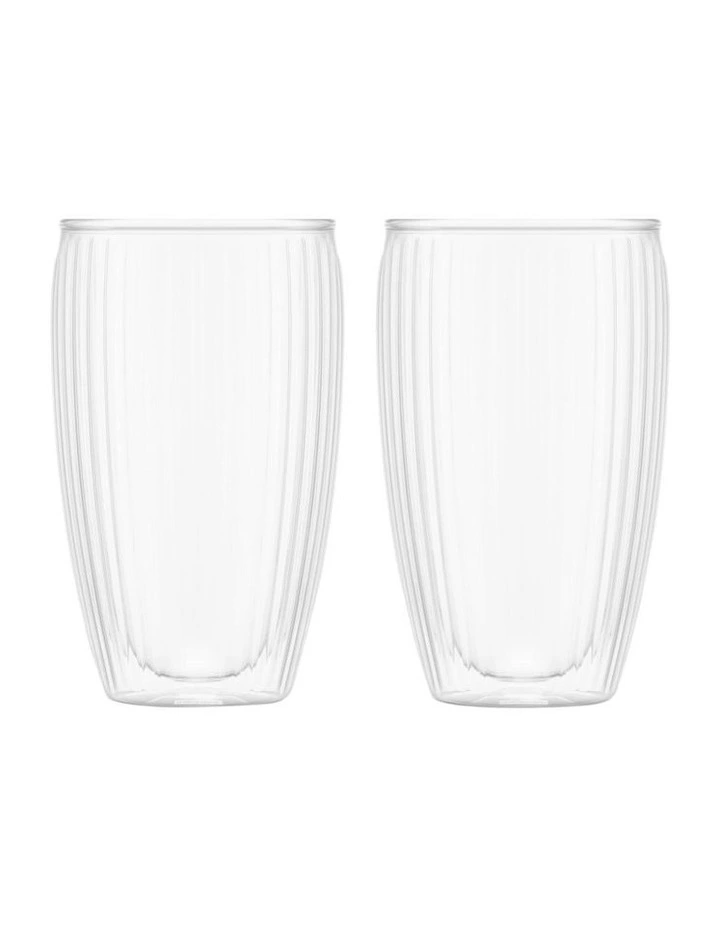 Pavina Double Wall with Ribs 450ml in Clear image 1