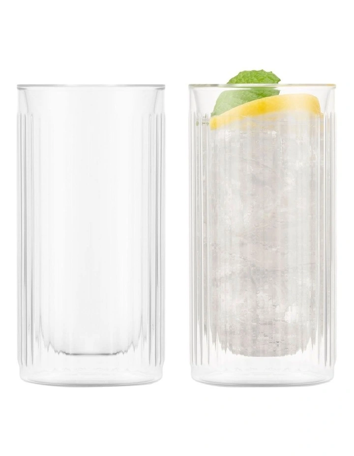 Douro Bar Double Wall Gin and Tonic 300ml Set of 2 in Clear image 1