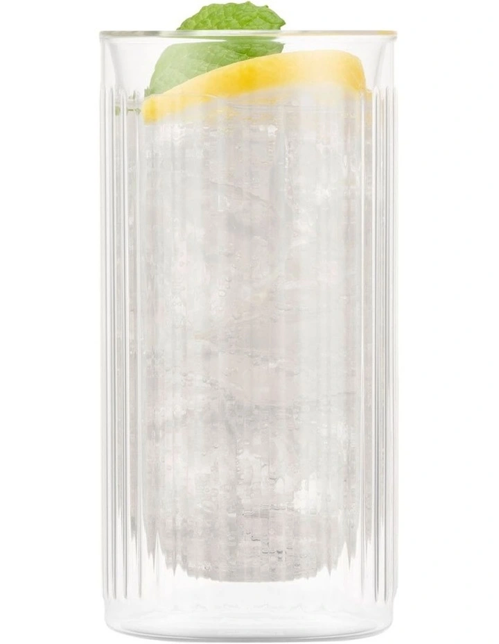 Douro Bar Double Wall Gin and Tonic 300ml Set of 2 in Clear image 2