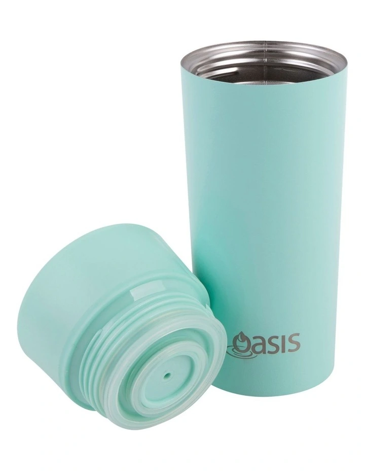 Oasis Stainless Steel Double Wall Insulated Travel Mug 360ml in Mint MYER