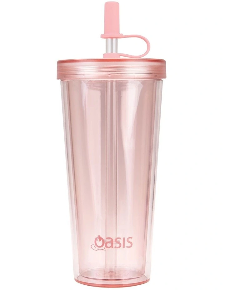 Double Wall Smoothie Tumbler With Straw 520ml in Strawberry image 1