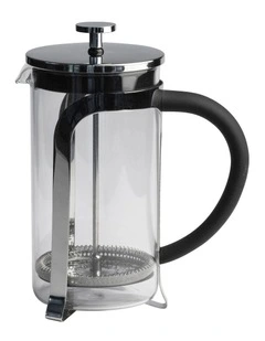 Tea and Coffee Plunger Stainless Steel Frame 1000ml in Silver