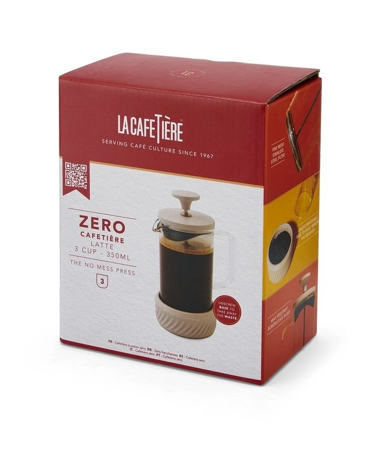 Zero Glass 3 Cups Coffee Maker 350ml in Latte image 5