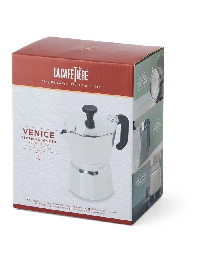 Aluminium Espresso Maker 3 Cup in Silver image 7