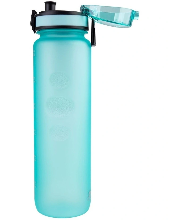 Tritan Motivational Sports Bottle 1L in Aqua Marine image 2