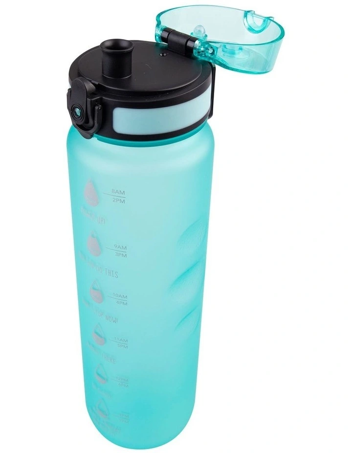 Tritan Motivational Sports Bottle 1L in Aqua Marine image 5
