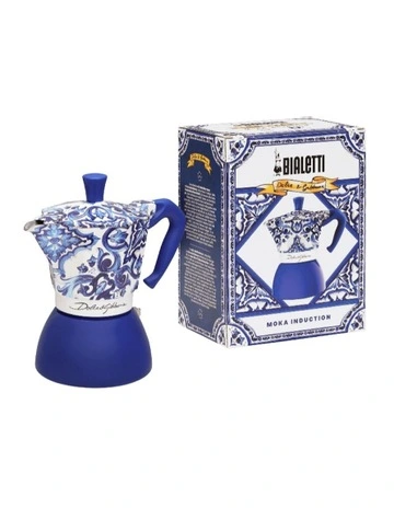 Moka Induction 6 Cup in Blue Med