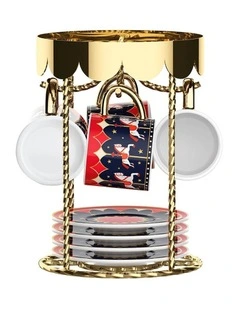 Magico Ricordo Cups And Saucers Carousel Set 4 in Multi