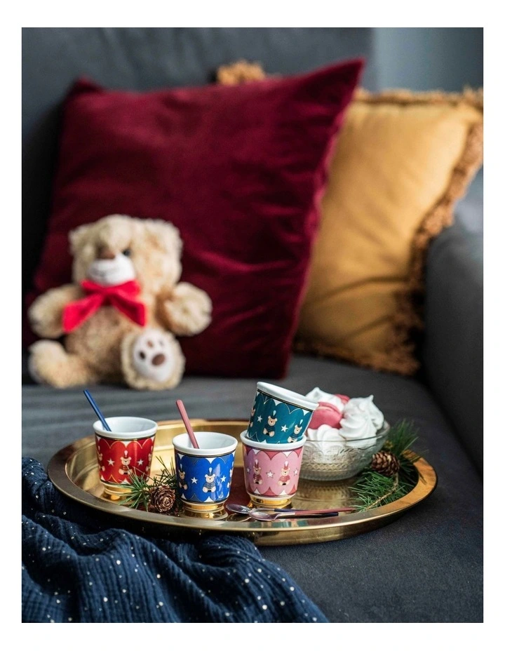 Magico Ricordo Teddy Bear Cups Set 4 in Multi image 2