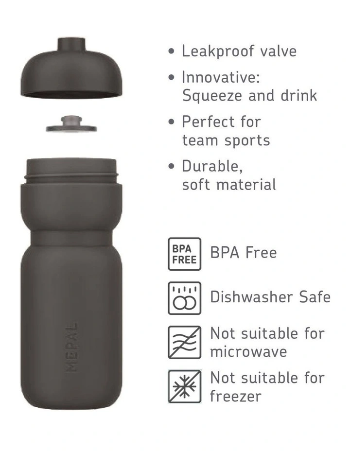 Squeeze Bottle 600ml in Black image 2