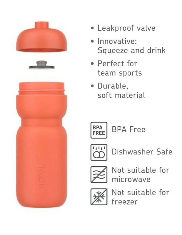 Squeeze Bottle 600ml in Peach Orange image 2
