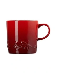 London Holly Relief Coffee Mug 350ml 4C in Cerise