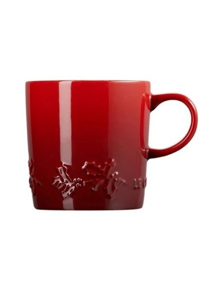 London Holly Relief Coffee Mug 350ml 4C in Cerise image 1