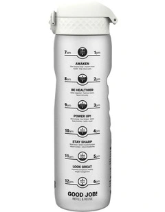 Recyclon Motivator Ice Water Bottle 1000ml in White