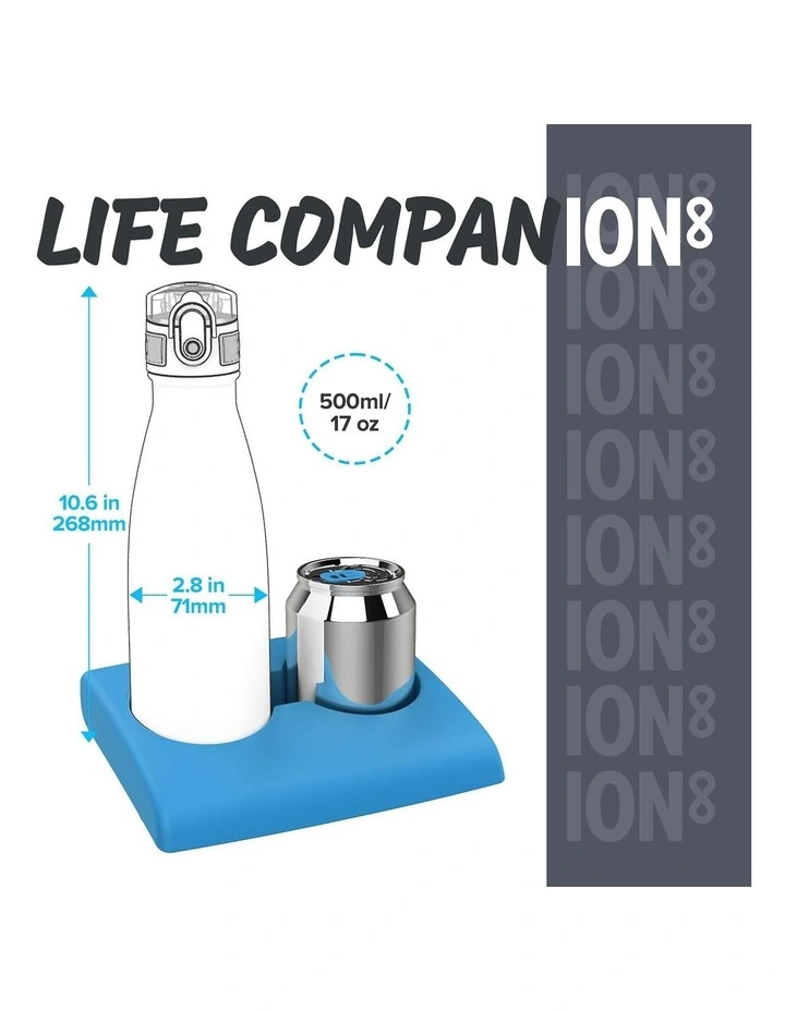 Mini Lid Insulated Steel Bottle 500ml in Peach image 4