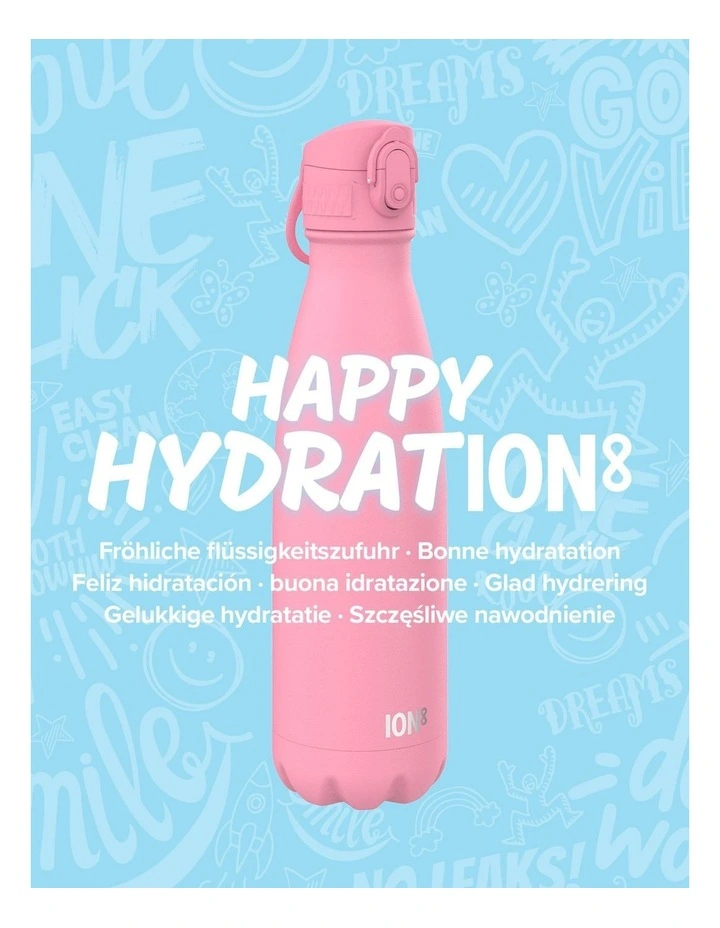 Mini Lid Insulated Steel Bottle 500ml in Rosebloom image 6