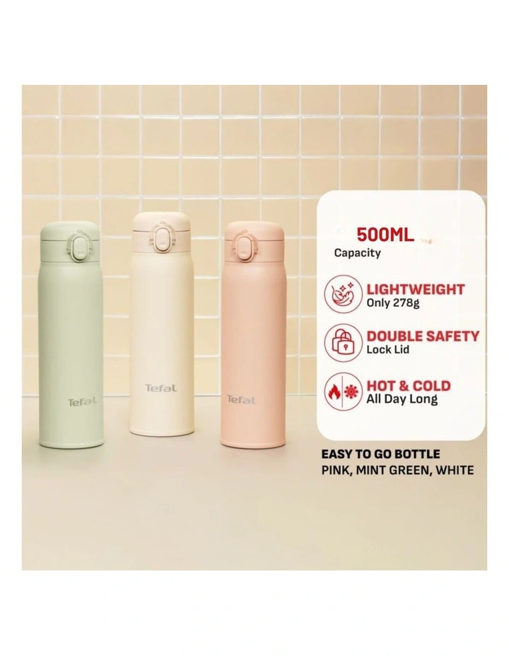 Easy to Go Stainless Steel Drink Bottle 500ml in Mint Green image 2