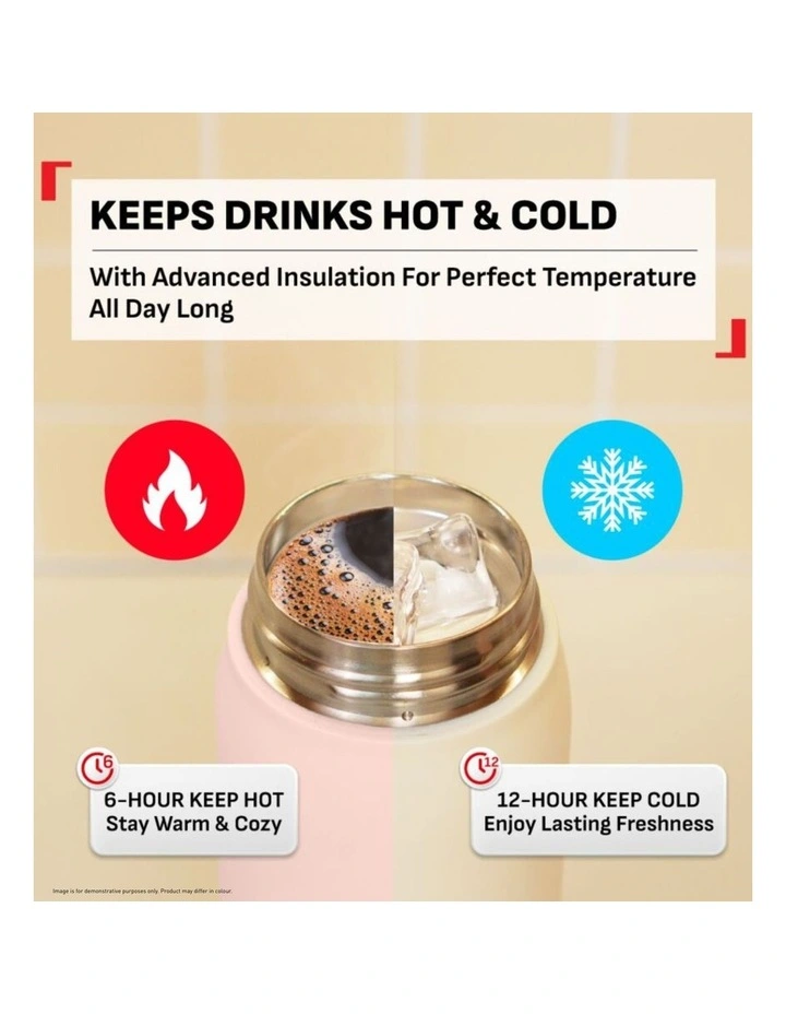 Easy to Go Stainless Steel Drink  Bottle 500ml in White image 7