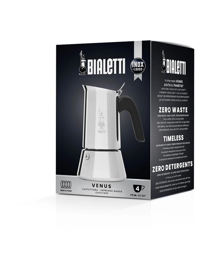 Venus Stainless Steel Induction 4 Cup Coffee Pot in Silver image 2
