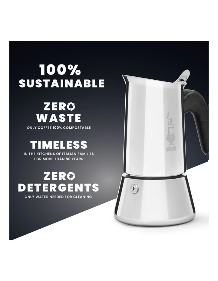Venus Stainless Steel Induction 4 Cup Coffee Pot in Silver image 4