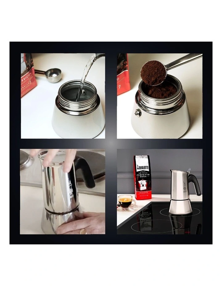 Venus Stainless Steel Induction 4 Cup Coffee Pot in Silver image 5
