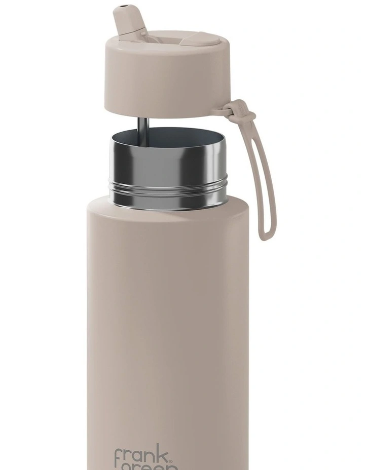 Stainless Steel Reusable Bottle with Flip Straw Lid 34oz in Moon Dust image 4