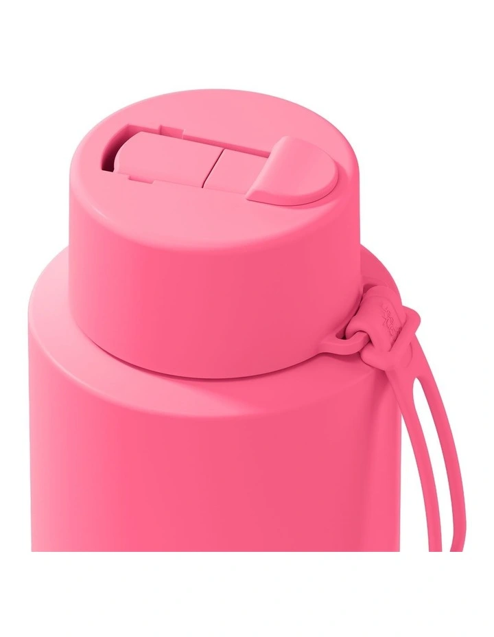 Stainless Steel Reusable Bottle with Flip Straw Lid 34oz in Bubblegum image 2