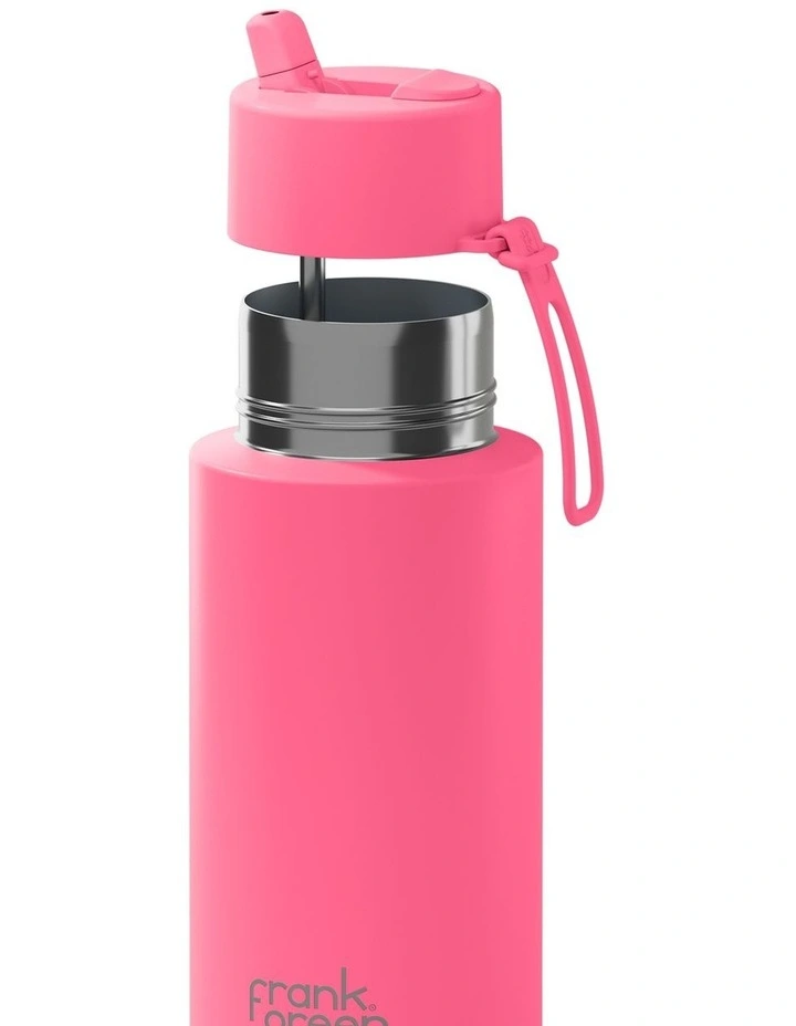 Stainless Steel Reusable Bottle with Flip Straw Lid 34oz in Bubblegum image 4