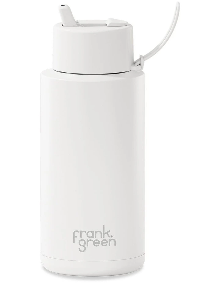 34oz/1L Stainless Steel Reusable Bottle Cloud with Flip Straw Lid image 1