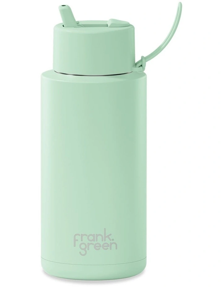 34oz/1L Stainless Steel Reusable Bottle Mint Gelato with Flip Straw Lid image 1