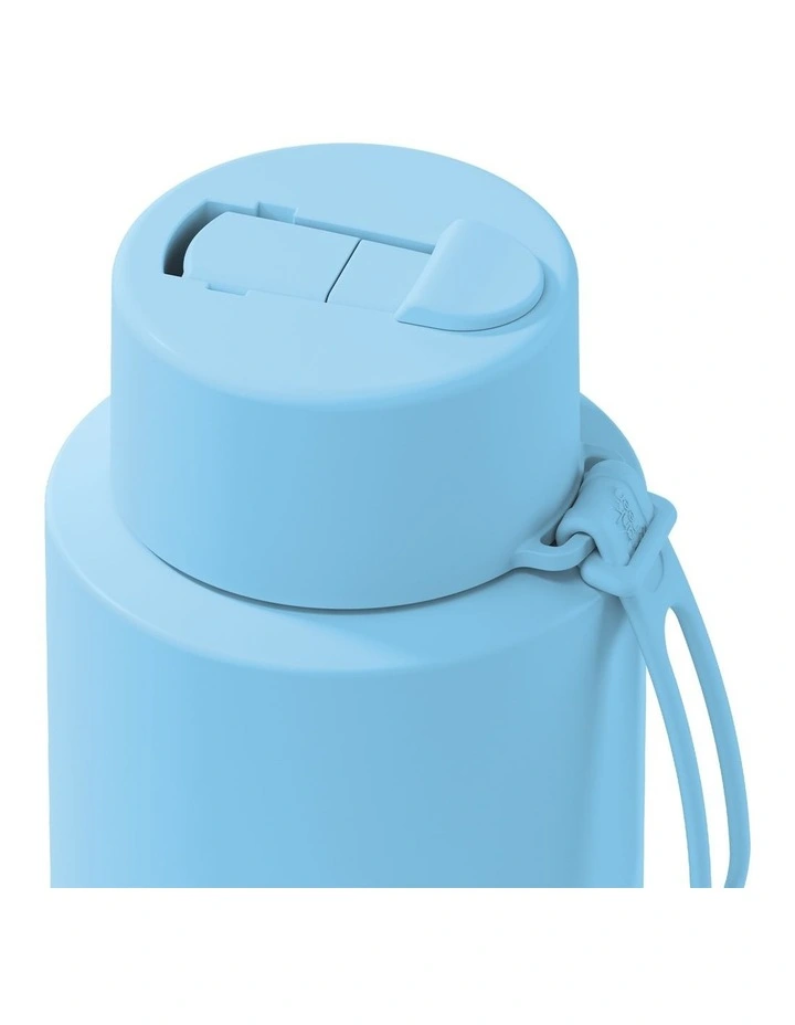 34oz/1L Stainless Steel Reusable Bottle Sky Blue with Flip Straw Lid image 2